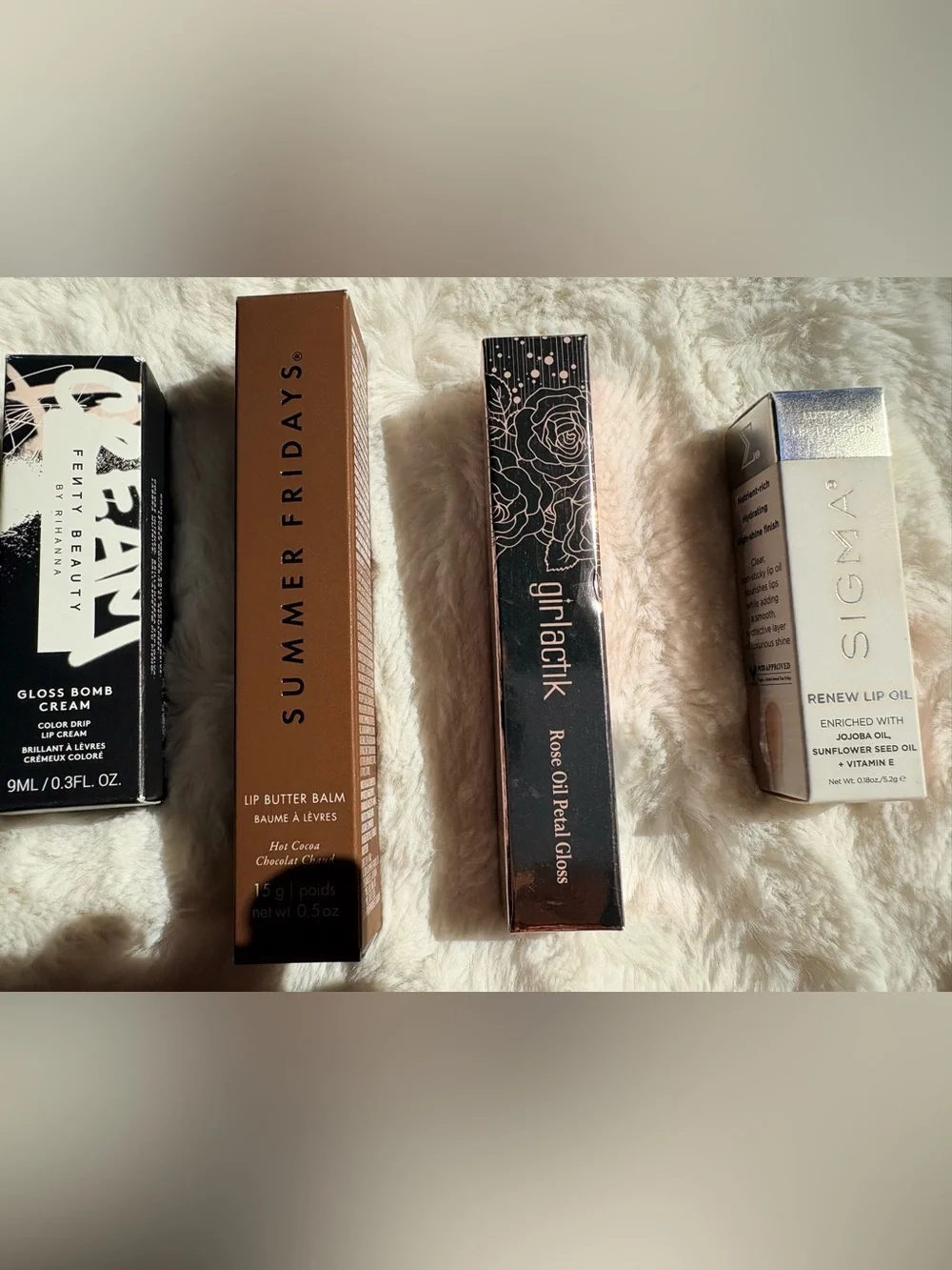 NIB Fenty, Summer Fridays, Girlactik, Sigma Lip Gloss/Balm and Lip Oil Bundle